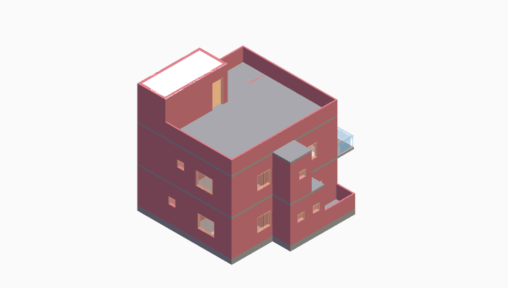 60x40 | East Facing 3D model rendering