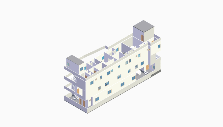 50x50 | West Facing 3D model rendering