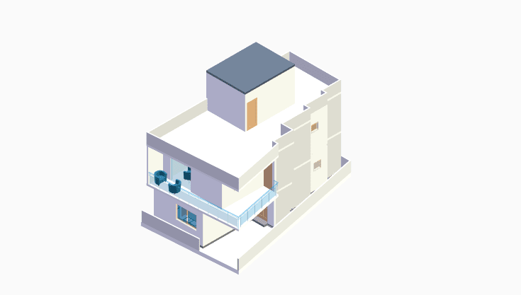 40x20 | East Facing 3D model rendering