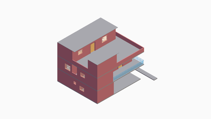 40x50 | North Facing 3D model rendering
