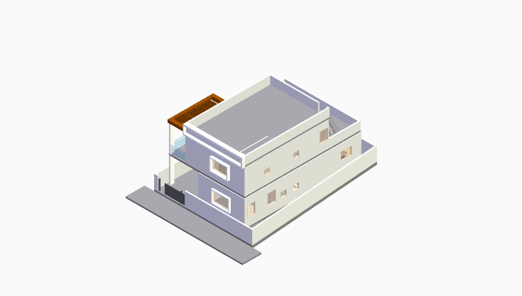 40x50 | West Facing 3D model rendering