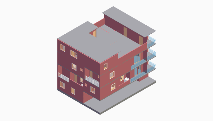 40x60 | North Facing 3D model rendering