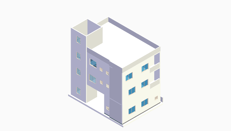40x30 | West, South Facing 3D model rendering