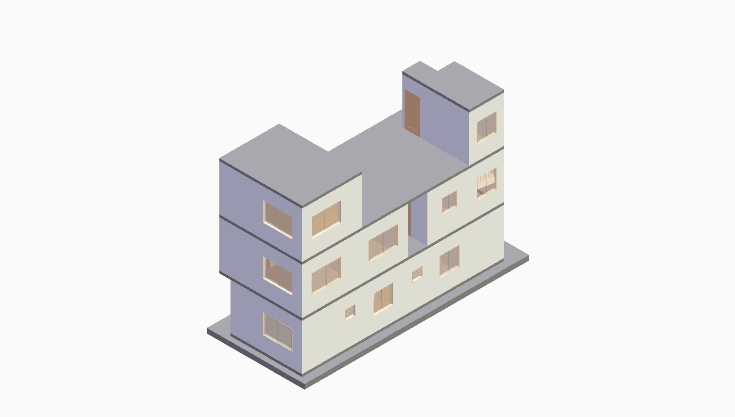 20x50 | West Facing 3D model rendering