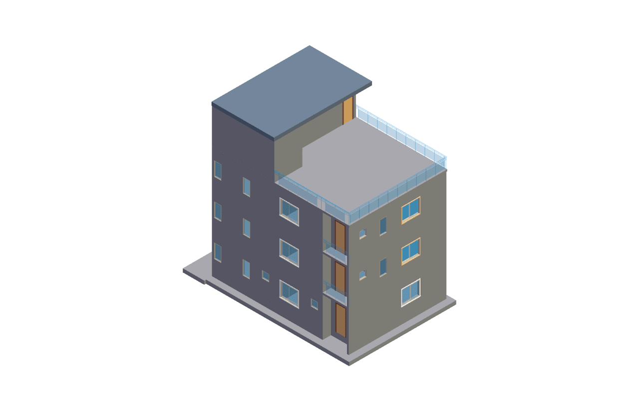 30x40 | South Facing 3D model rendering