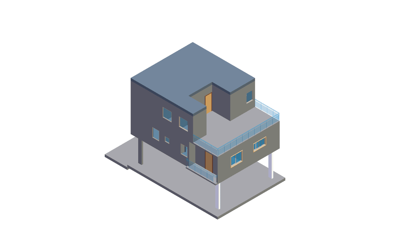 40x30 | East Facing 3D model rendering