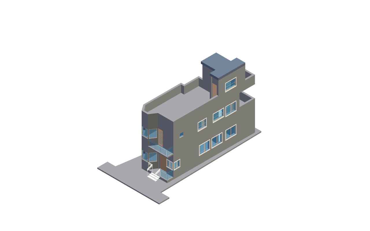 20x50 | South Facing 3D model rendering