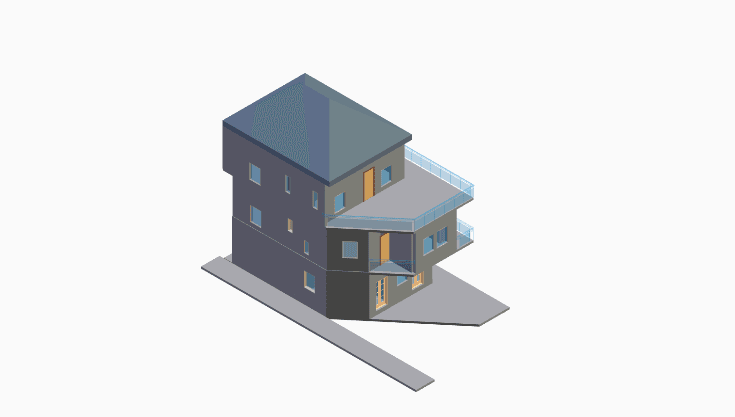 40x20 | North, West Facing 3D model rendering