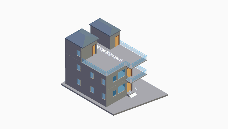 40x30 | East, North Facing 3D model rendering