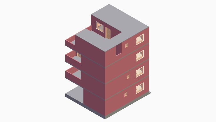 20x40 | East Facing 3D model rendering