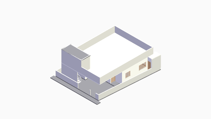 40x50 | East Facing 3D model rendering