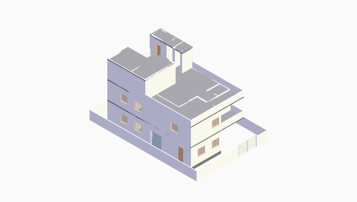 60x40 | East Facing 3D model rendering