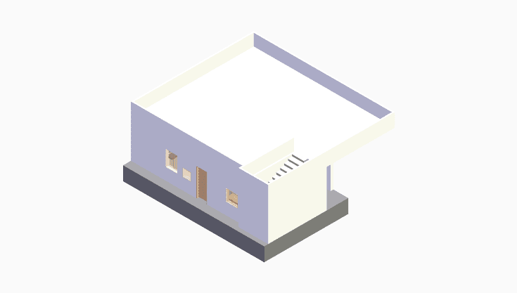 40x30 | North Facing 3D model rendering