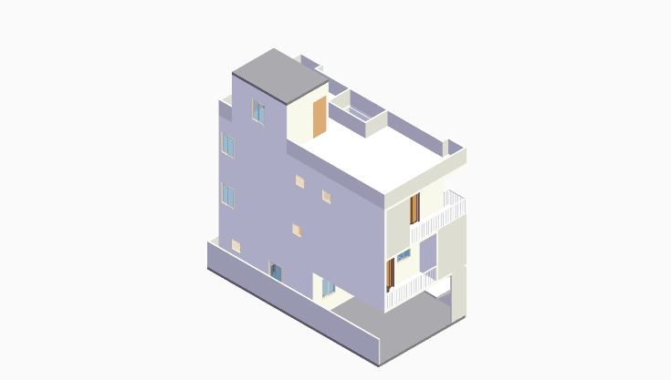 40x20 | South Facing 3D model rendering