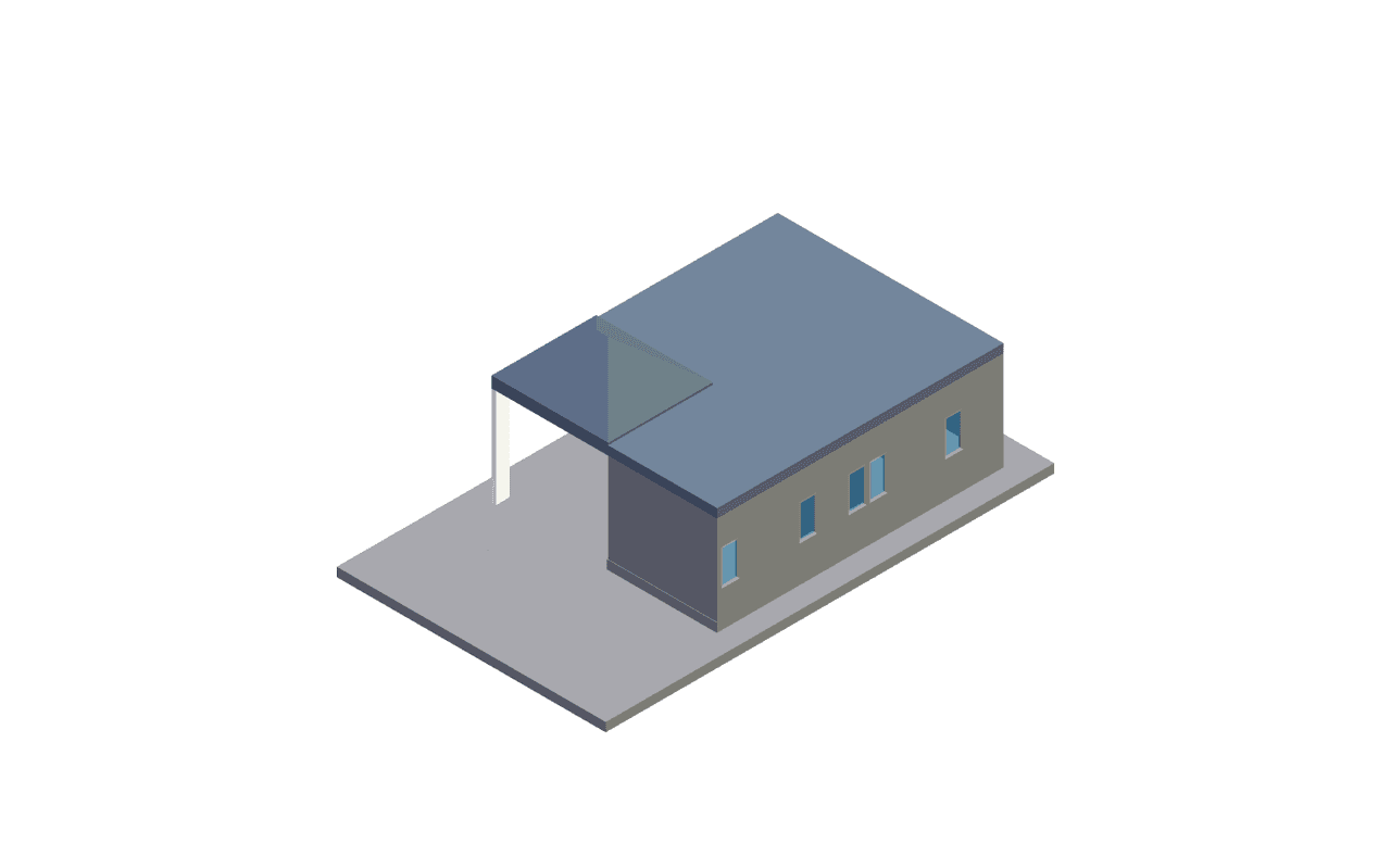 30x40 | South Facing 3D model rendering