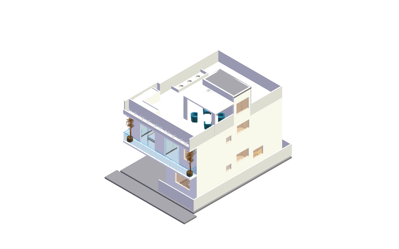 30x40 | West Facing 3D model rendering