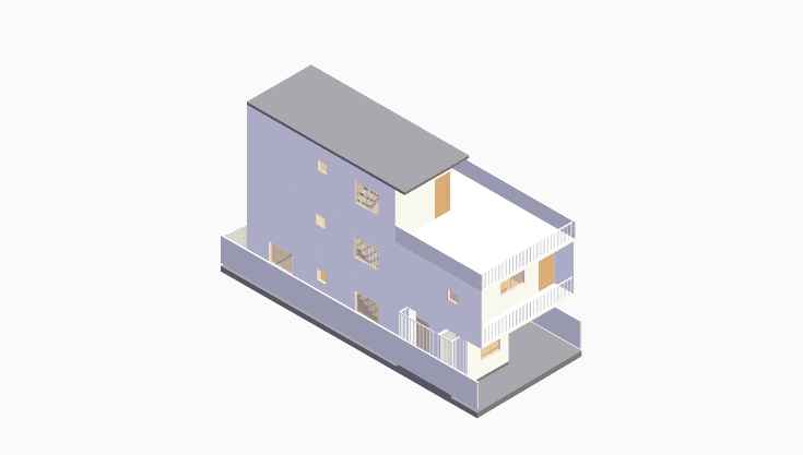 20x50 | East Facing 3D model rendering