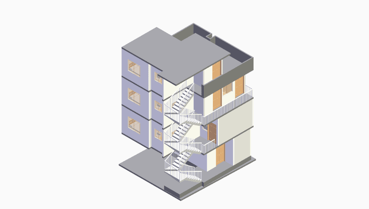 30x20 | South Facing 3D model rendering