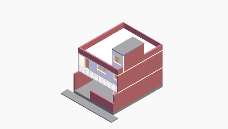 20x30 | North Facing 3D model rendering