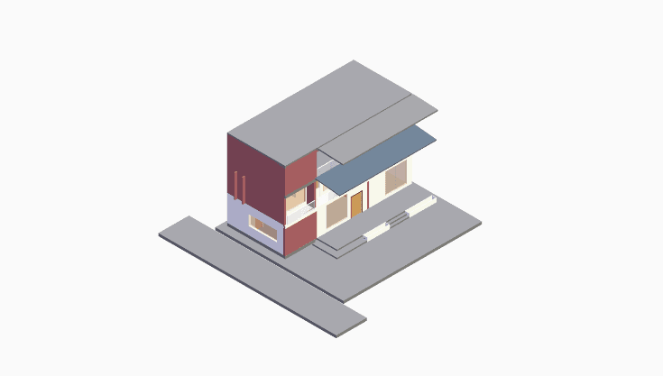 40x50 | West Facing 3D model rendering