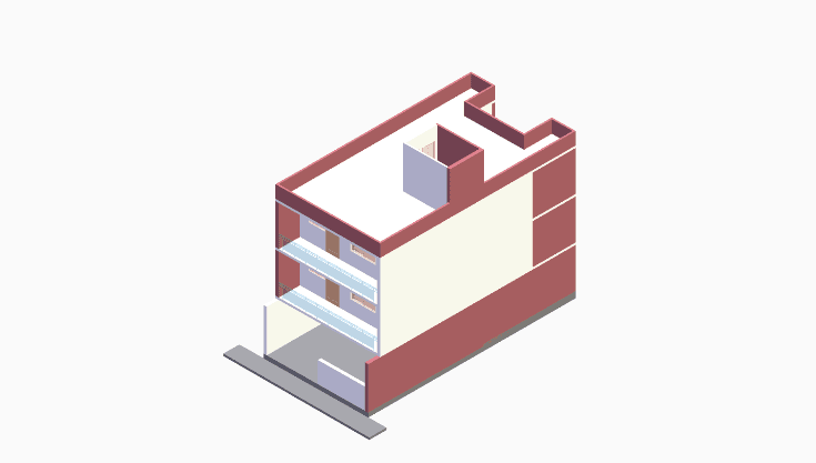 20x50 | North Facing 3D model rendering