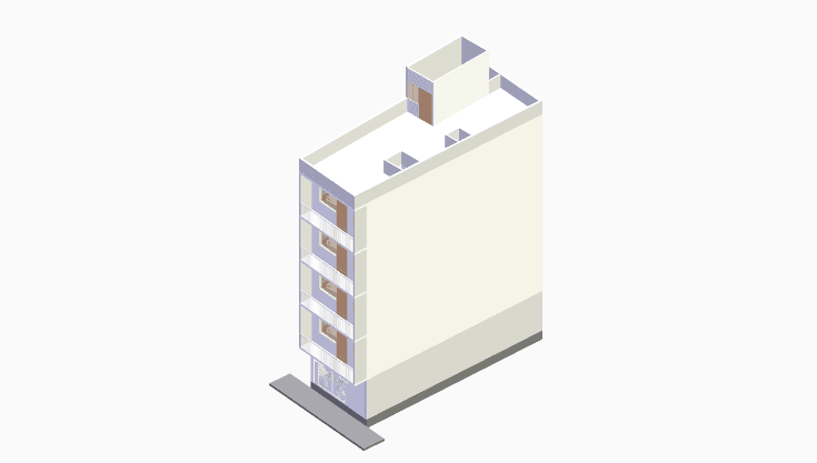 20x50 | North Facing 3D model rendering
