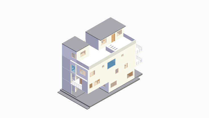 30x50 | East Facing 3D model rendering