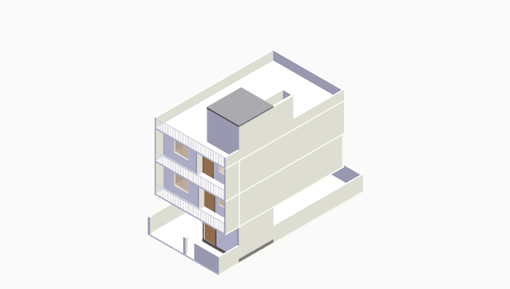 20x50 | North Facing 3D model rendering