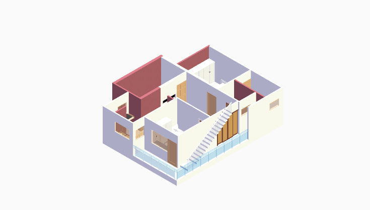 20x30 | North Facing 3D model rendering