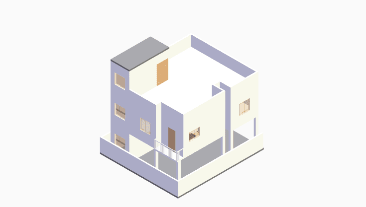 30x20 | North Facing 3D model rendering