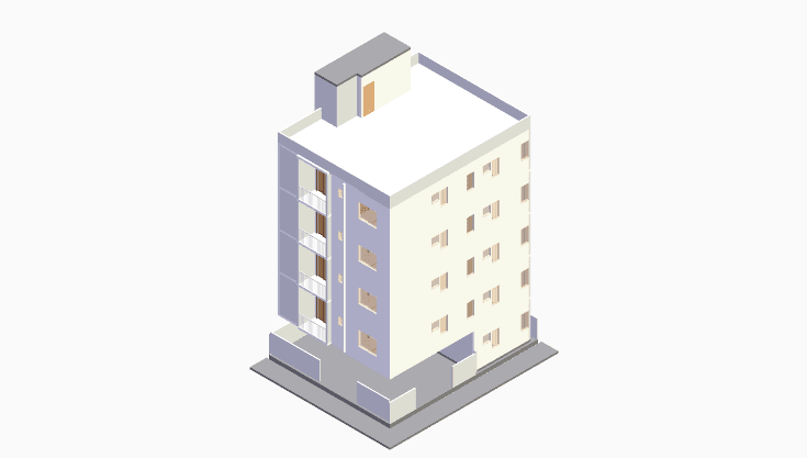 60x40 | West, East Facing 3D model rendering