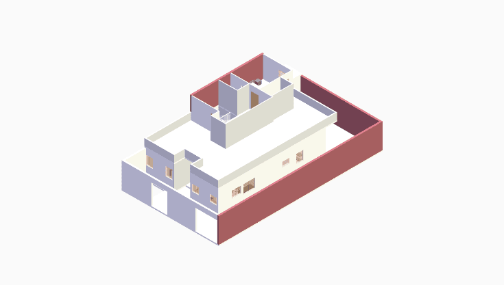 50x80 | West Facing 3D model rendering