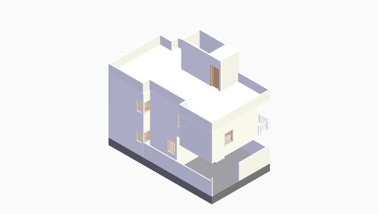 40x20 | East Facing 3D model rendering