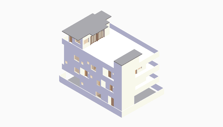 60x40 | West Facing 3D model rendering