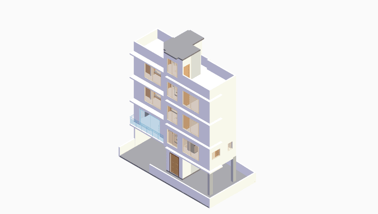 40x20 | East Facing 3D model rendering