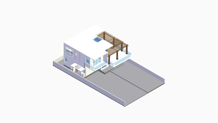 50x80 | East Facing 3D model rendering