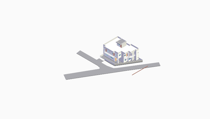 50x50 | South_east Facing 3D model rendering