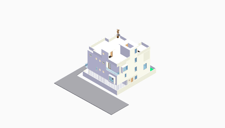 50x50 | North, West Facing 3D model rendering