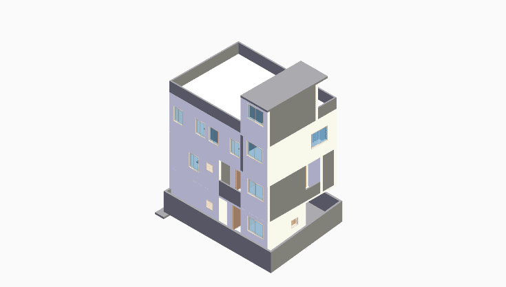 30x30 | West Facing 3D model rendering