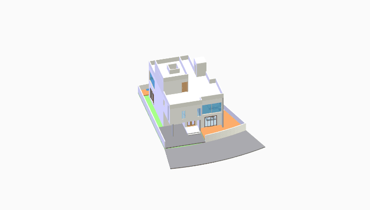 60x40 | West Facing 3D model rendering