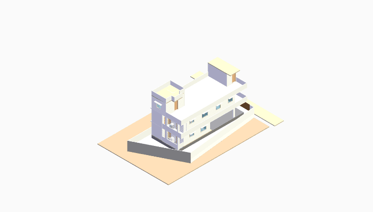 30x80 | North Facing 3D model rendering