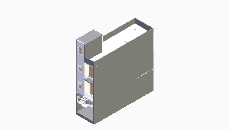 20x40 | North Facing 3D model rendering