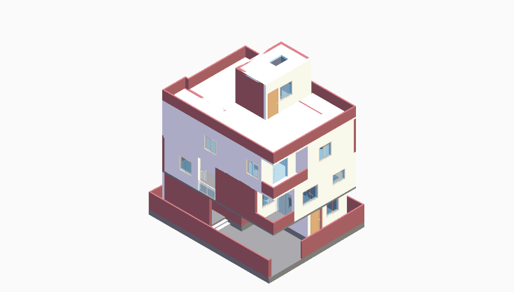 40x30 | North Facing 3D model rendering