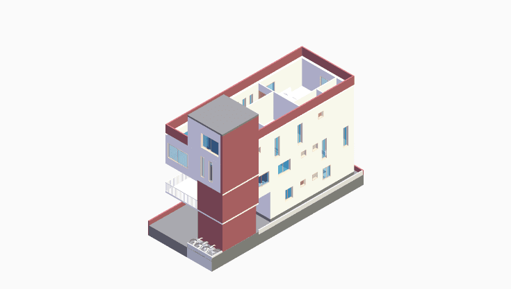 60x30 | North Facing 3D model rendering