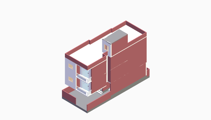 20x50 | East Facing 3D model rendering