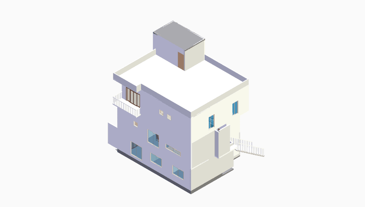 40x30 | North Facing 3D model rendering