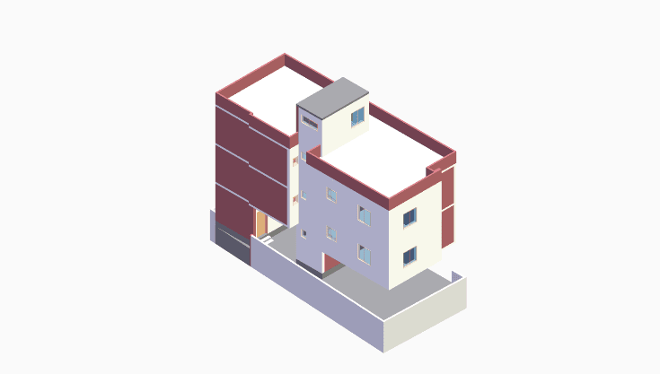G+3 | 20×60 | North, West Facing