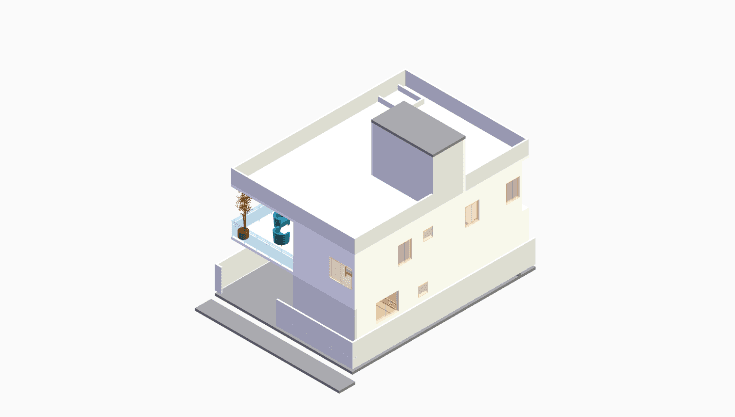 40x30 | West Facing 3D model rendering