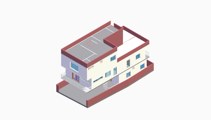 60x30 | South Facing 3D model rendering
