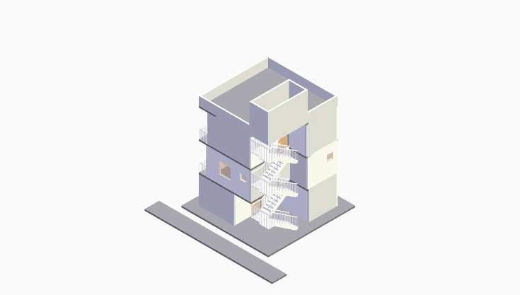 30x30 | South Facing 3D model rendering